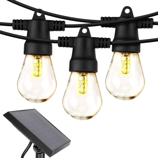 Brightech Ambience Solar Outdoor String Lights Black