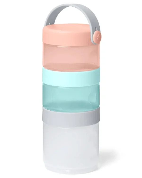 Skip Hop Grab & Go Stackable Baby Formula to Food Container Set, Multi-Color