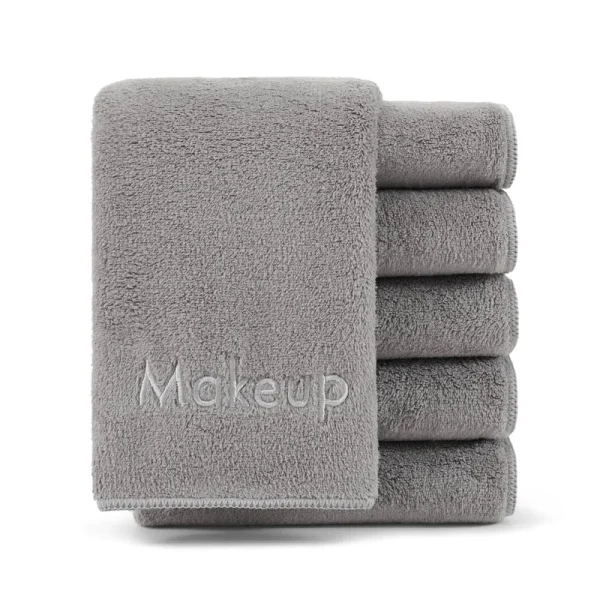 Soft Coral Fleece Microfiber Makeup Remover Cloths (6 Pack) - 13 x 13 in. - Grey