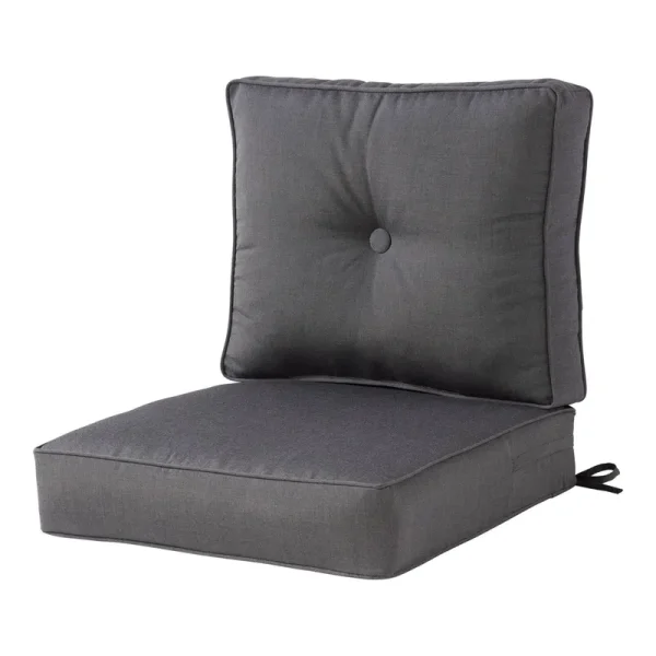 Sunbrella Denim 24 in. x 24 in. 2-Piece Deep Seating Outdoor Lounge Chair Cushion Set