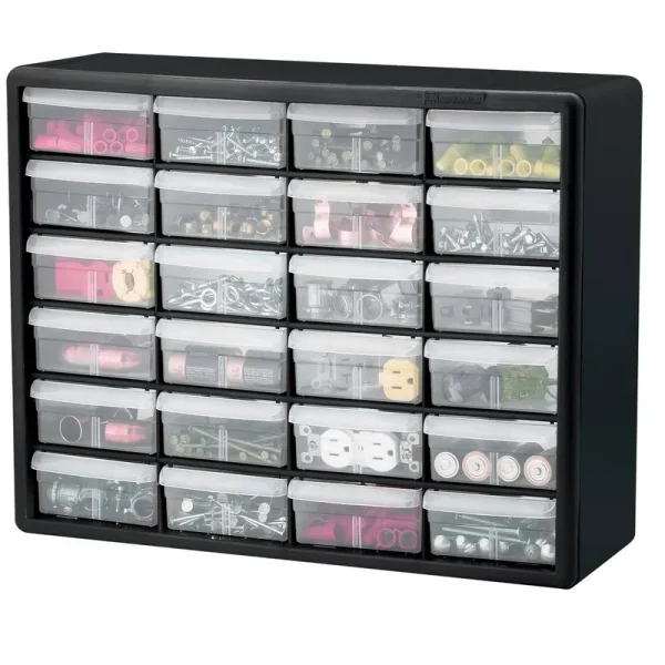 Akro-Mils 10124 24 Drawer Plastic Parts Storage Hardware and Craft Cabinet,