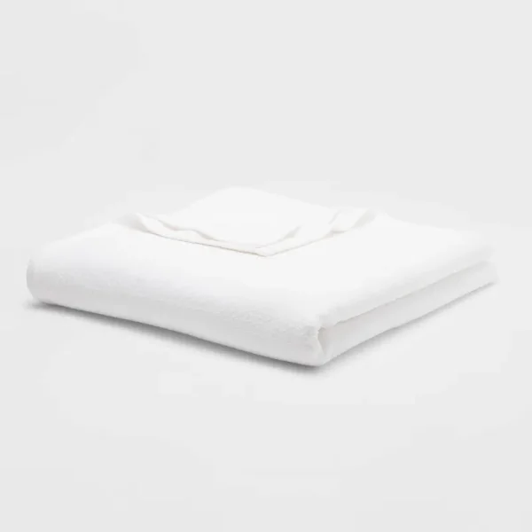 Full/Queen 100% Cotton Bed Blanket White - Threshold
