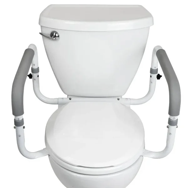 Vive Toilet Safety Rail - Adjustable Grab Bar - Compact Support Frame with
