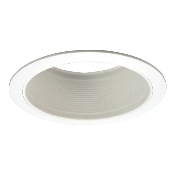 Halo 6101WB White 6" Straight Metal Baffle Recessed Trim