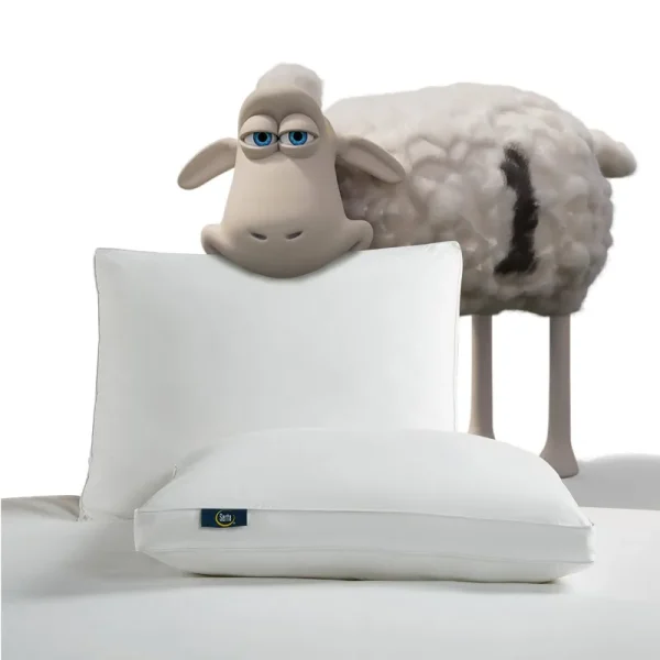 Serta White Goose Feather and Down Fiber Side Sleeper Pillow 2-Pack - Jumbo