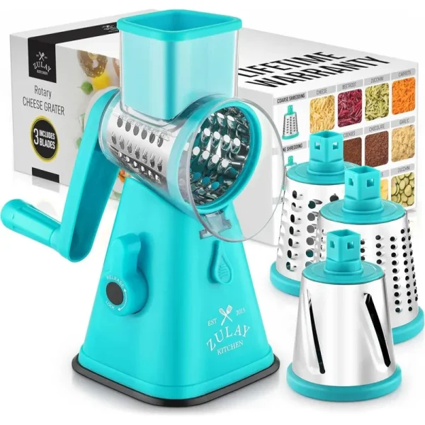 Manual Rotary Cheese Grater Light Blue