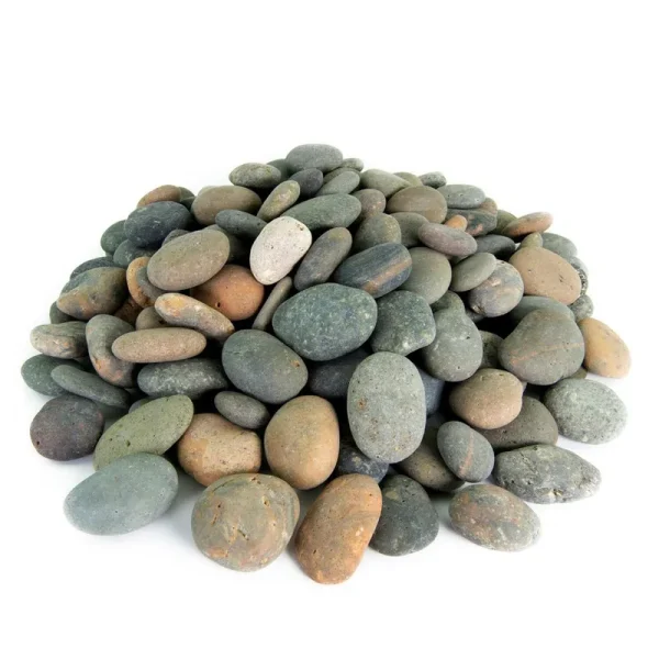 Mexican Beach Pebbles 40 lbs| Smooth Round Stones | Round Rock for Gardens Landscape Ponds and Decor - 2