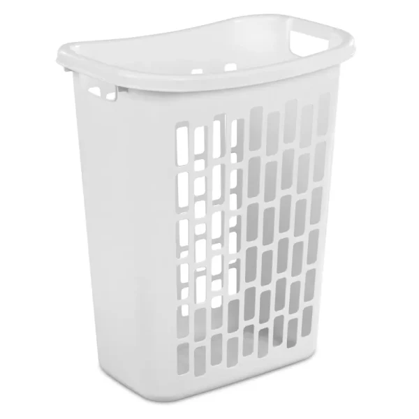 Mainstays Rectangular Open Hamper Plastic - White - 1 Each