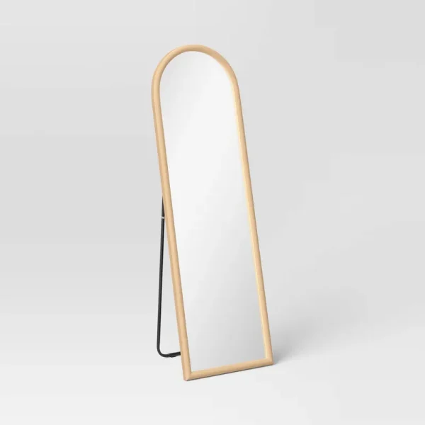 20" x 65" Arch Floor Mirror Natural - Threshold