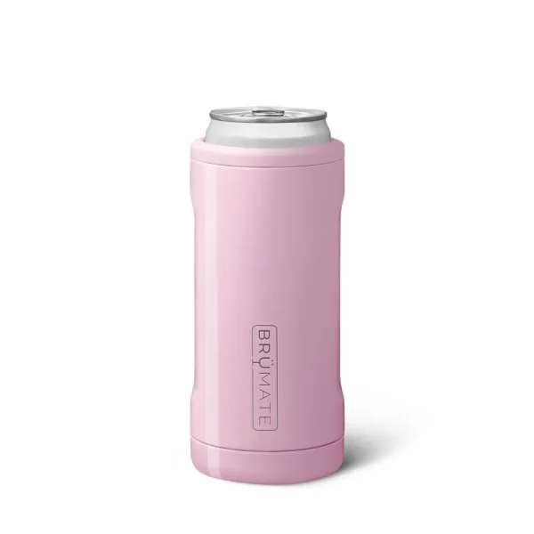 Br��Mate Hopsulator Slim | Insulated Cooler Beverage Sleeve for Travel | Blush | 12oz Slim Cans