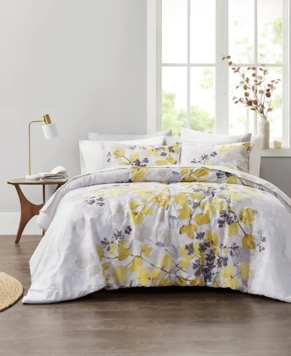 Madison Park Essentials - Alexis Comforter Set with Bed Sheets - King - Yellow