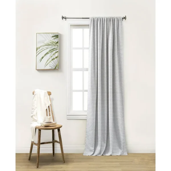 Cadmus Cotton Blend Rod Pocket Room Darkening Single Curtain Panel Size: 52"W x 84"L, Curtain Color: Gray