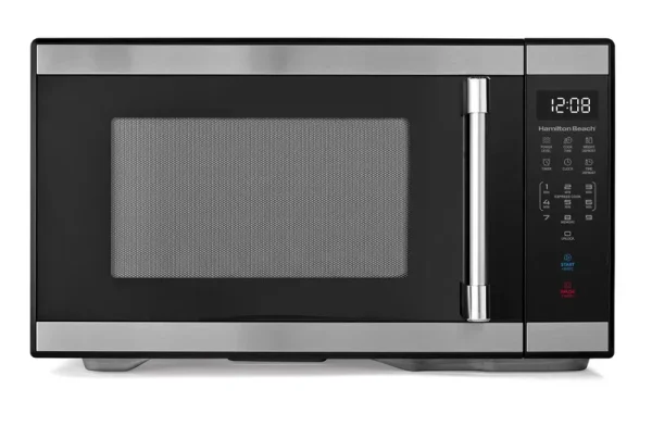 Hamilton Beach 1.1 cu ft Countertop Microwave Oven, Black and Stainless Steel