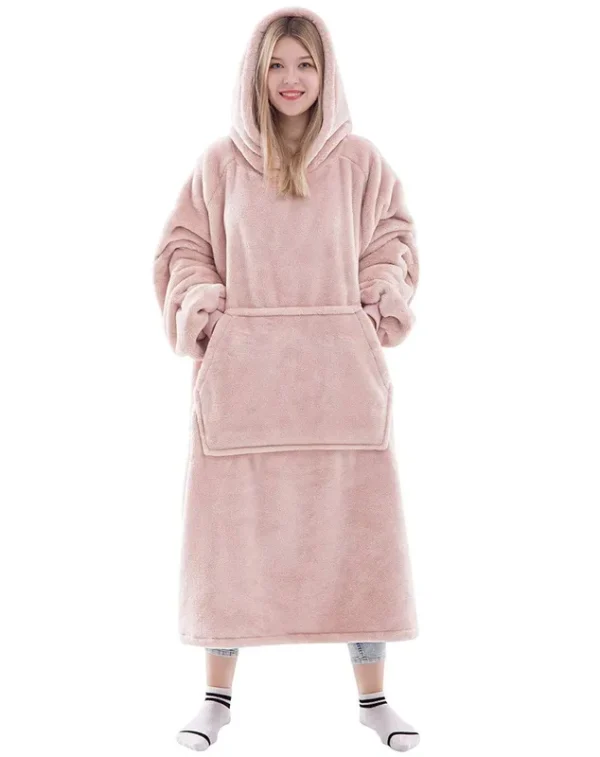 Waitu Wearable Blanket Snuggle Hoody Blanket for and New, Size: Adult, Pink