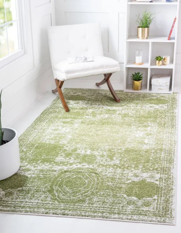 Unique Loom Wells Bromley Rug, Green, 8x10 ft