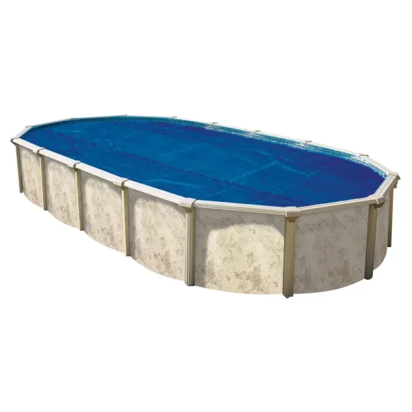 in The Swim 18' x 33' Premium Plus Blue/Black Oval Solar Pool Cover 12 Mil for Solar Heating Above Ground Pools and Inground Pools