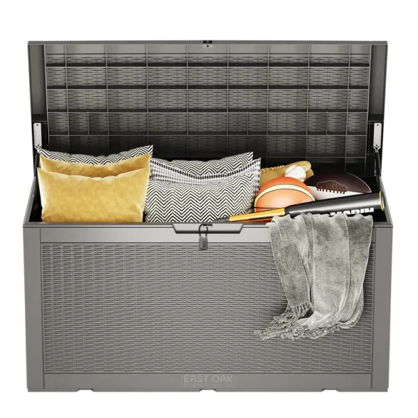 EAST OAK Outdoor Storage Box. 100 Gallon Deck Box