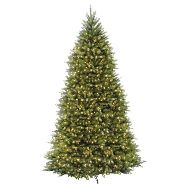 National Tree 10' Dunhill Fir Hinged Tree with 1200 Clear Lights