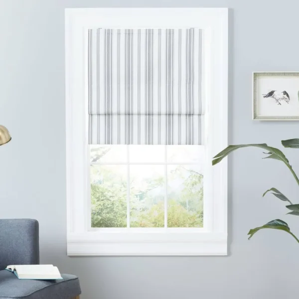 Exclusive Home Ricardo Total Blackout Roman Shade - Black - 31x64