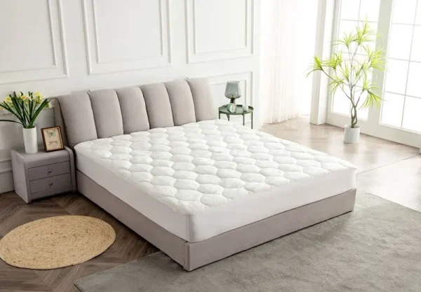 Cal King Size Waterproof Premium Mattress Pad by Slumberfy ÿ Quilted Fitted Bamboo Mattress Protector - All Natural & Breathable Fabric, Cooling
