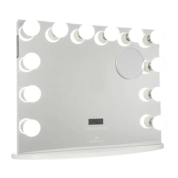 Hollywood Premiere Plus Vanity Mirror, White / Bluetooth | Impressions Vanity