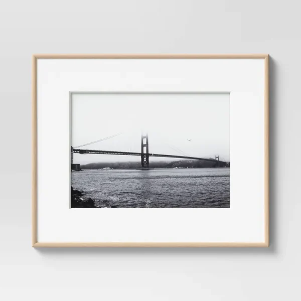 16" x 20" Matted to 11" x 14" Narrow Rounded Gallery Frame Mid-tone Natural - Project 62