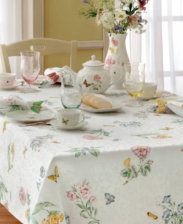 Lenox Butterfly Meadow 52" Square Tablecloth Multi