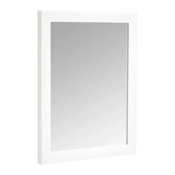 Basics Rectangular Wall Mirror 16 inch x 20 inch - Standard Trim, White