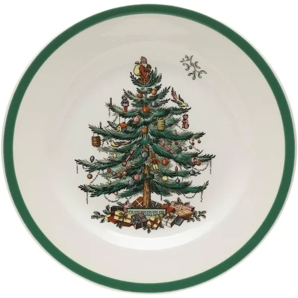 Spode Christmas Tree Salad Plates, Set of 4