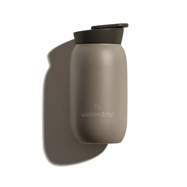 Waterdrop All-Purpose Thermo �{ Tumbler Lid �{ 14 oz �{ Vacuum Insulated, Double-Walled Stainless Steel Bottle �{ Taupe Matt
