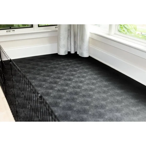 G-Floor Midnight Black 5 ft. x 10 ft. Levant Pet Floor Protector