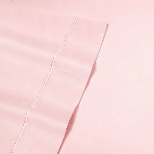 Swift Home Flat Microfiber Sheet, Pink, King