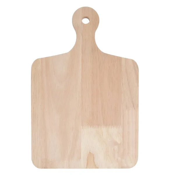 on The Surface Decorative Square Tray, Customizable Wooden Serving Tray with Handles, Brown