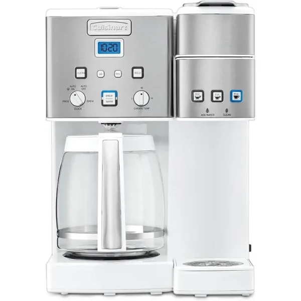 Cuisinart Coffee Center 12 Cup Coffeemaker and Single-Serve Brewer White
