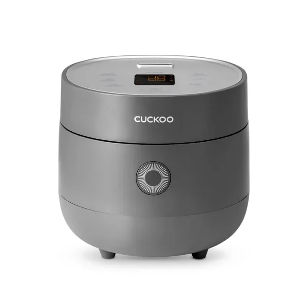 CUCKOO Rice Cooker 6 Cups Cooked, Warmer, Nonstick Pot and Fuzzy Logic Tech in Gray (CR - 0375FG)