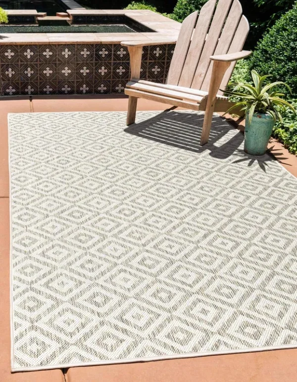 Jill Zarin Outdoor Costa Rica 7'10" x 10' Area Rug - Gray