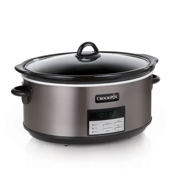 Crock-Pot Digital Slow Cooker - 8 qt - Black Stainless