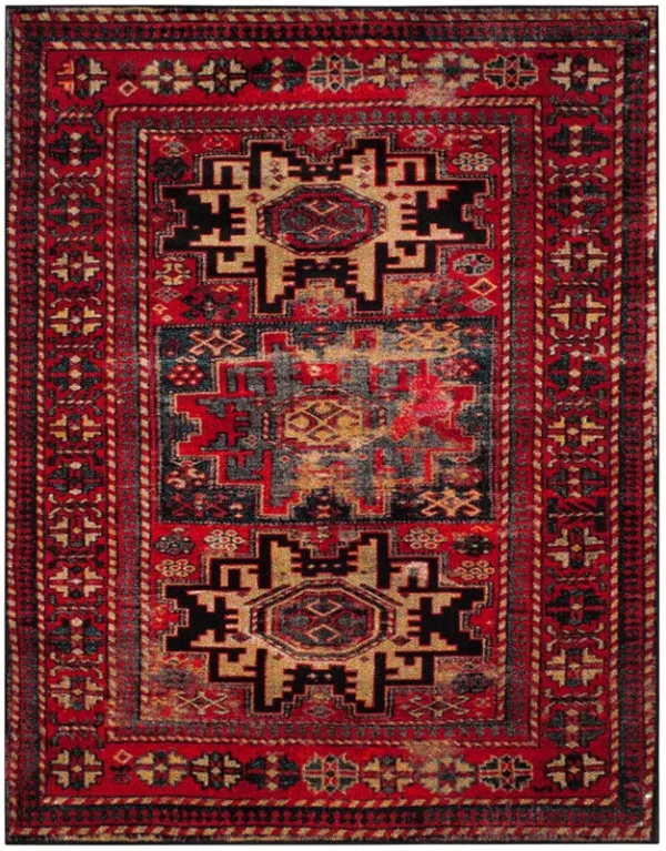 Safavieh Vintage Hamadan VTH213A Red / Multi Rug - 4' Square