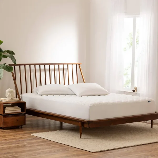 Serta Simply Clean Triple Action Mattress Pad, King, White
