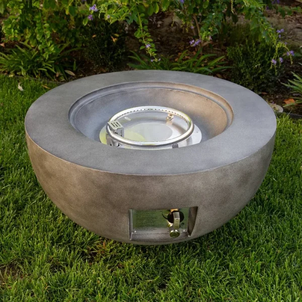 Keaton 14.5" H x 27.5" W Steel Propane Outdoor Fire Pit Steelside