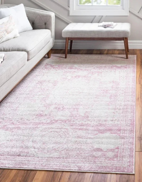 Unique Loom Wells Bromley Rug, Pink, 9x12 ft