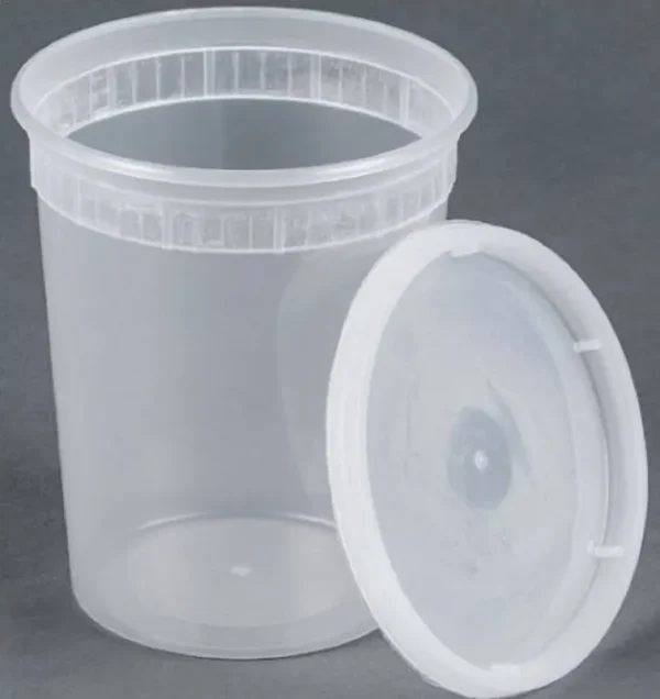 qqoutlet-yw 32oz Plastic soup/Food Container with Lids (100 Pack)