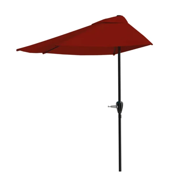 Pure Garden 9 ft. Half Round Patio Umbrella - Red