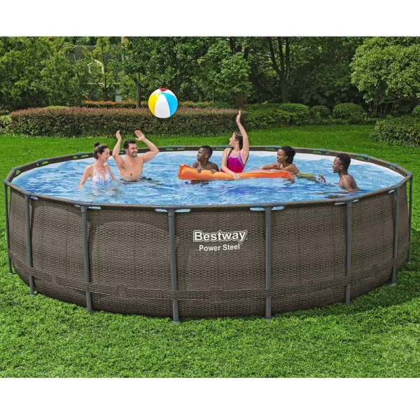 Bestway Power Steel 18�� x 48�� Round Above Ground Pool Set