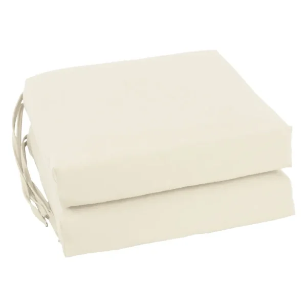 Blazing Needles Indoor 16" x 16" Twill Chair Cushion, Natural
