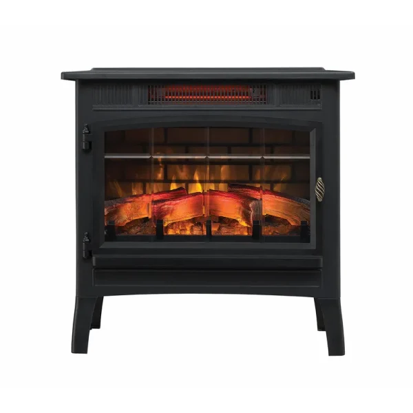 Duraflame Electric Infrared Quartz Fireplace Stove with 3D Flame Effect Black