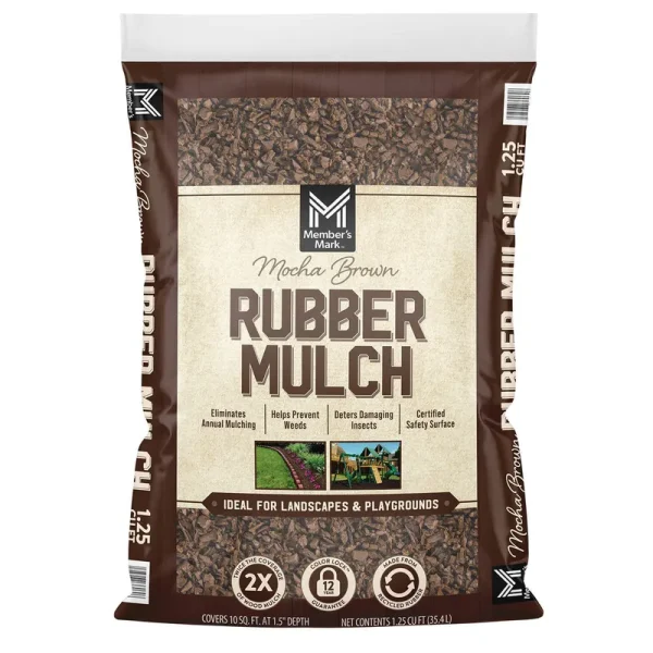 Member's Mark Brown Rubber Mulch, 1.25 Cu. ft.
