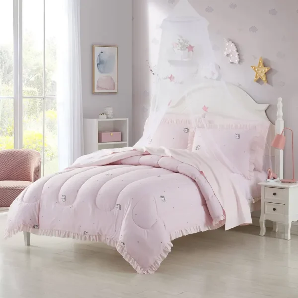 Printed Kids Bed in A Bag Set Rainbow Unicorn / Full