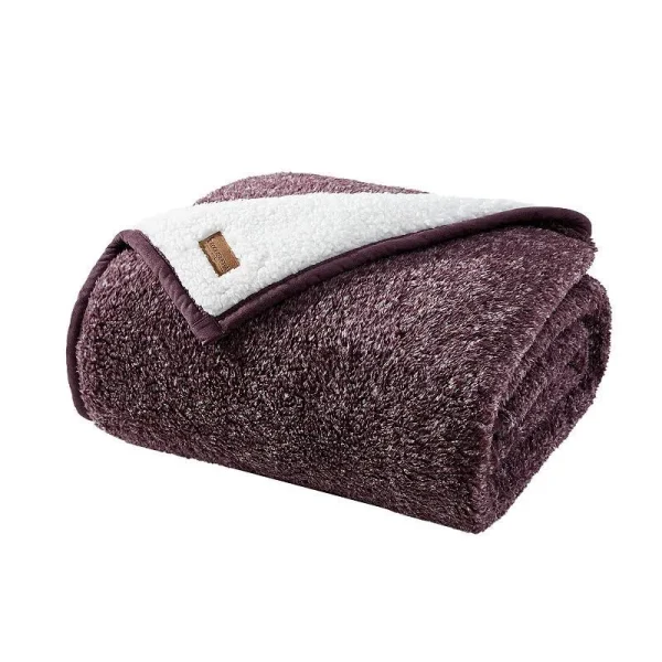 Koolaburra by Ugg Wiona Melange Sherpa Throw, Red, 50x70