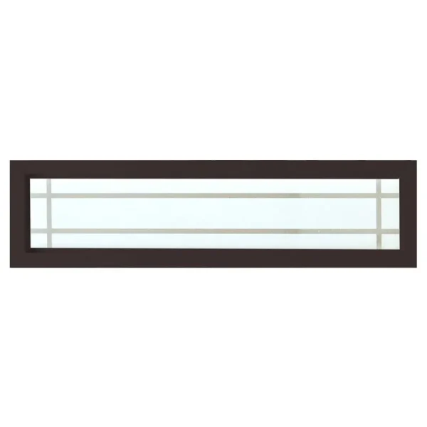 Hy-Lite 47.5 in. x 11.5 in. Prairie Decorative Glass Picture Vinyl Window - Bronze